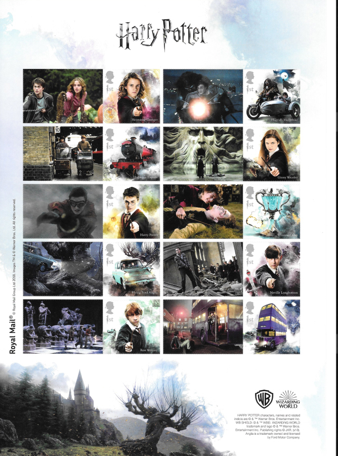 (image for) LS112 2018 Harry Potter Royal Mail Generic Smilers Sheet